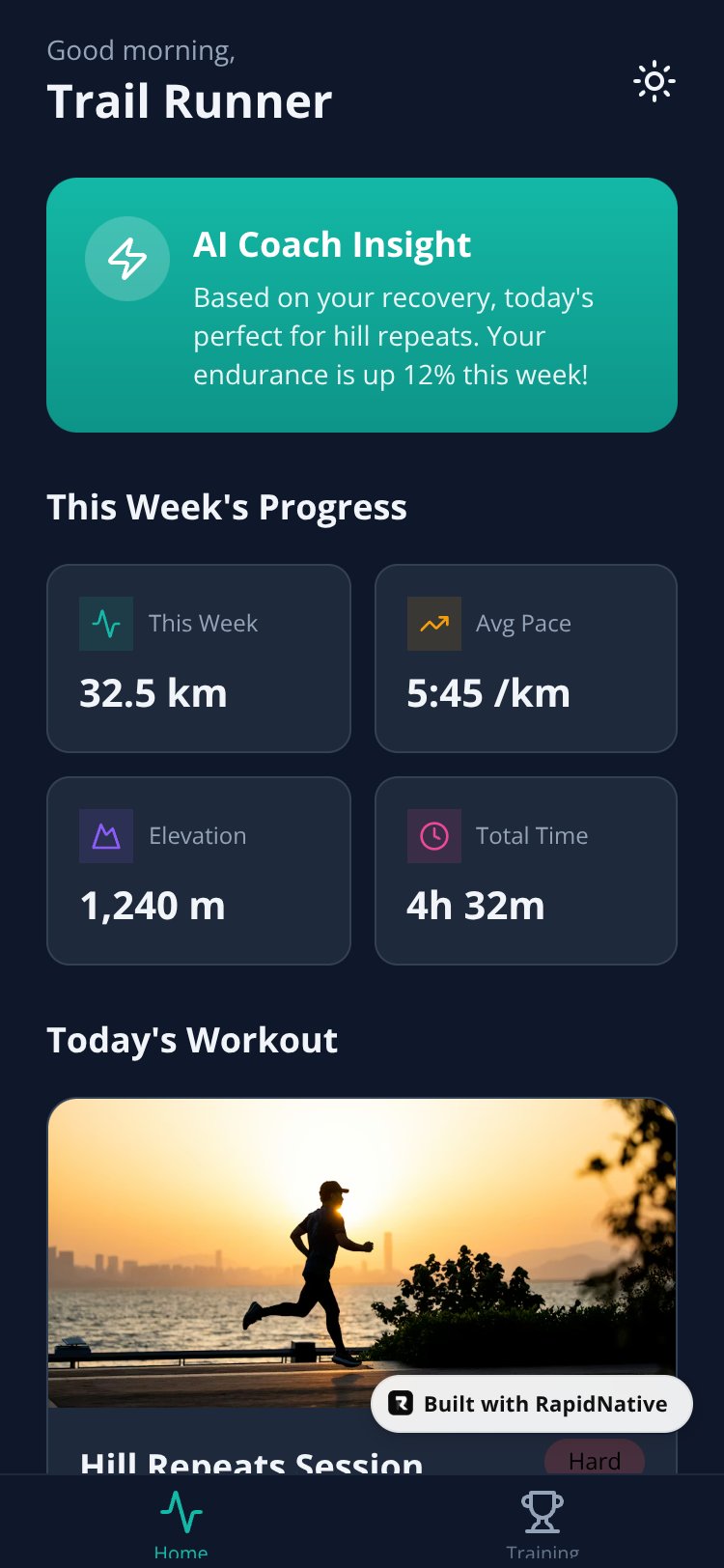TrailPulse AI screen 1