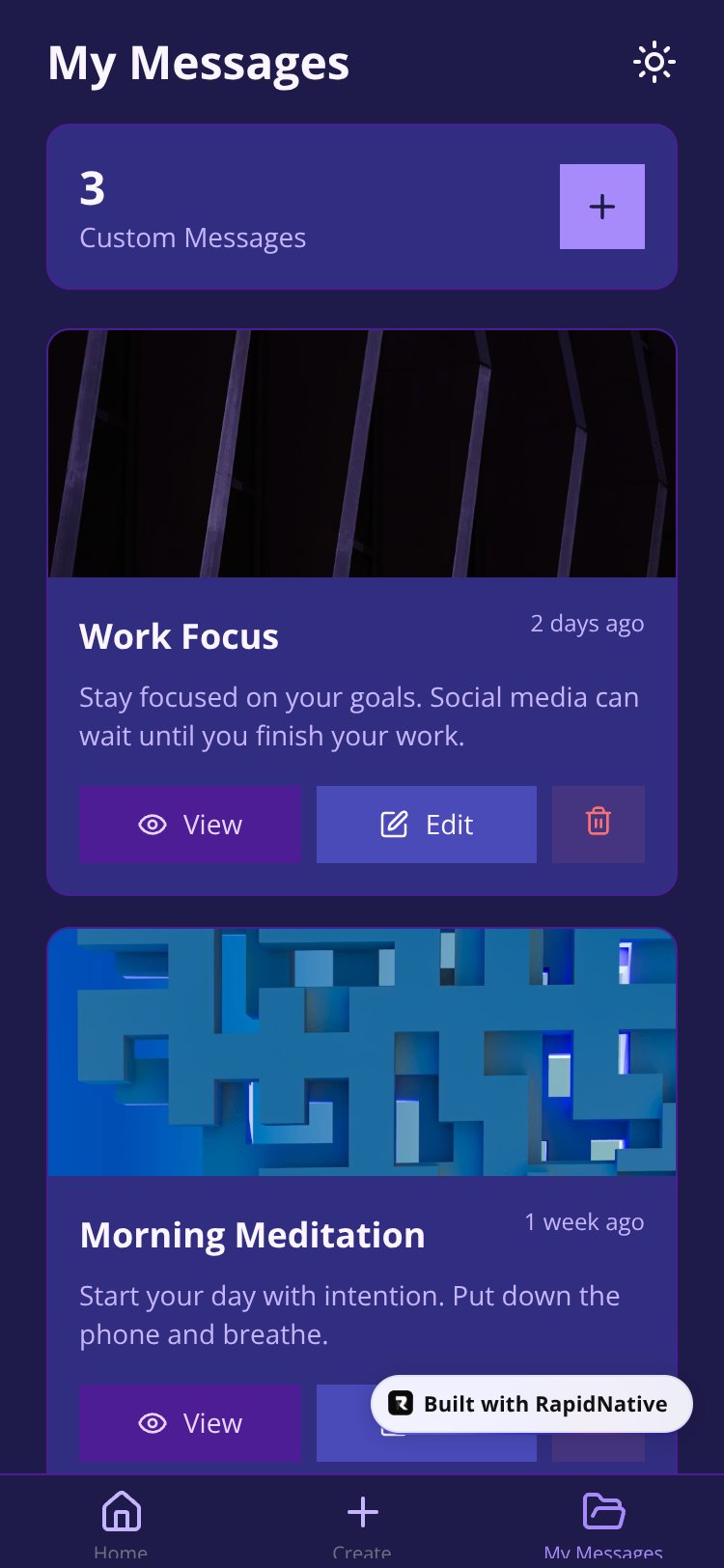 MindfulPause screen 1