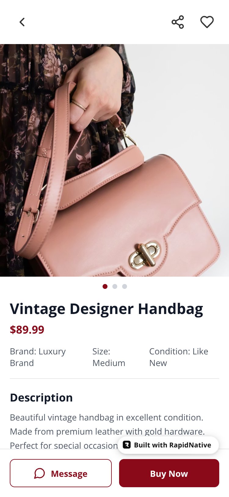 Vinted Marketplace screen 1
