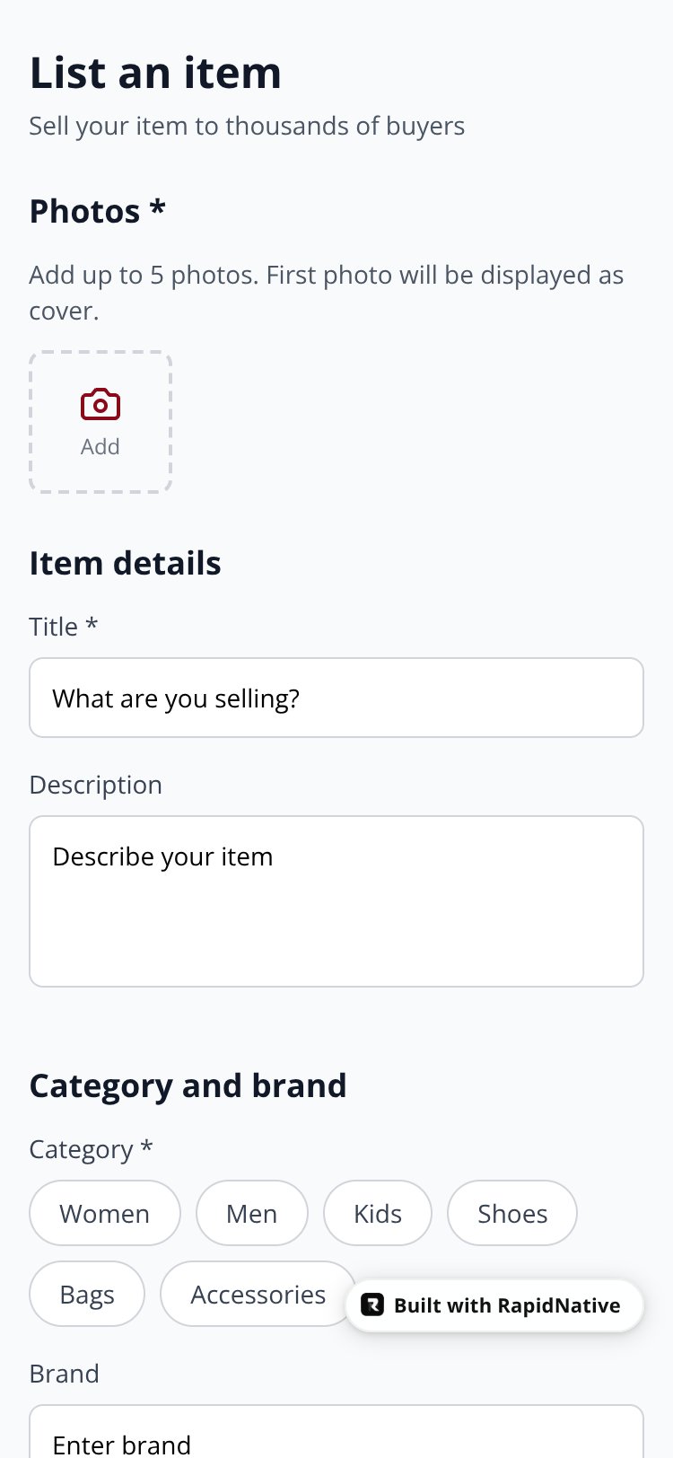 Vinted Marketplace screen 3