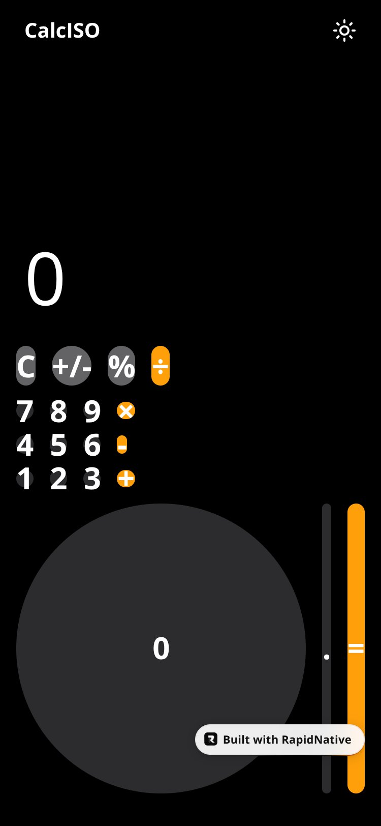 CalcISO screen 1