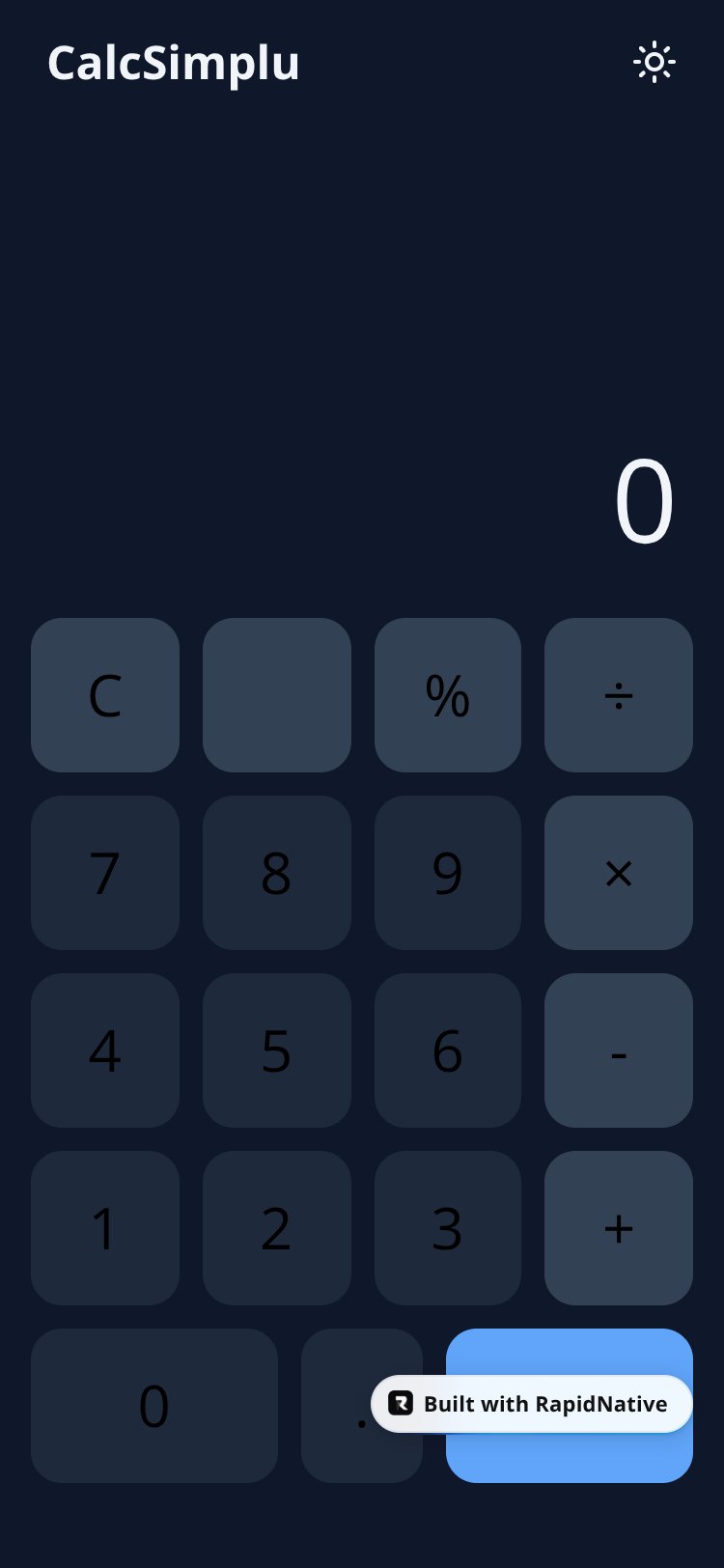 CalcSimplu screen 1