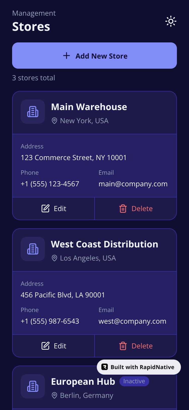 InventraFlow screen 1