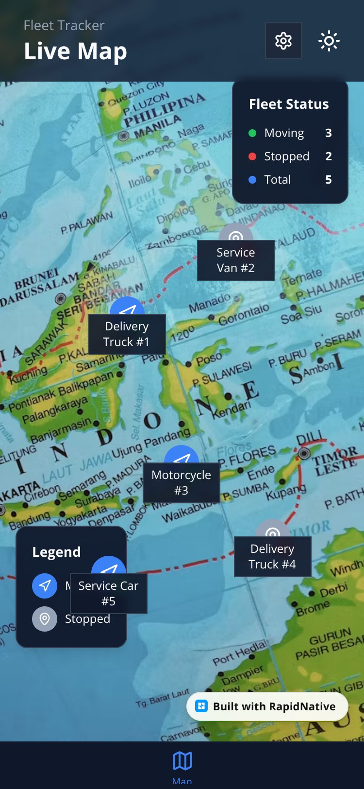 VehicleTracker screen 1