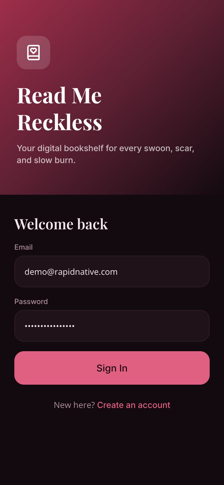 Read Me Reckless screen 1