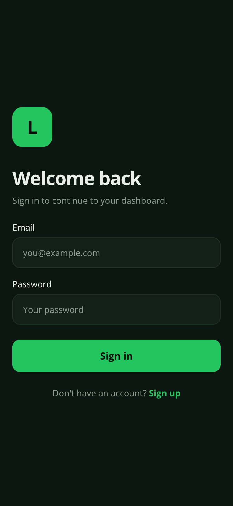 Ledger screen 1