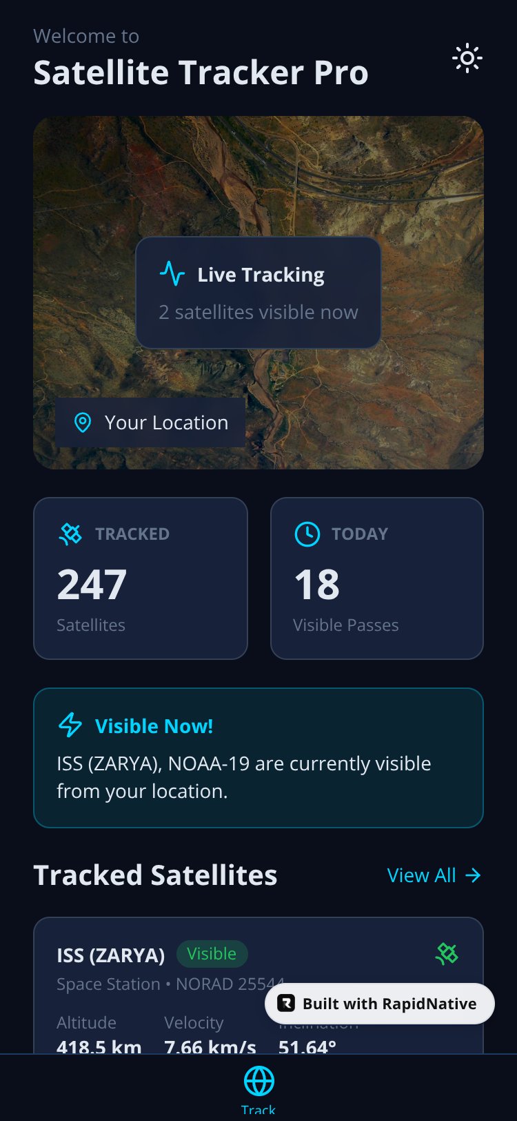 Satellite Tracker Pro screen 1