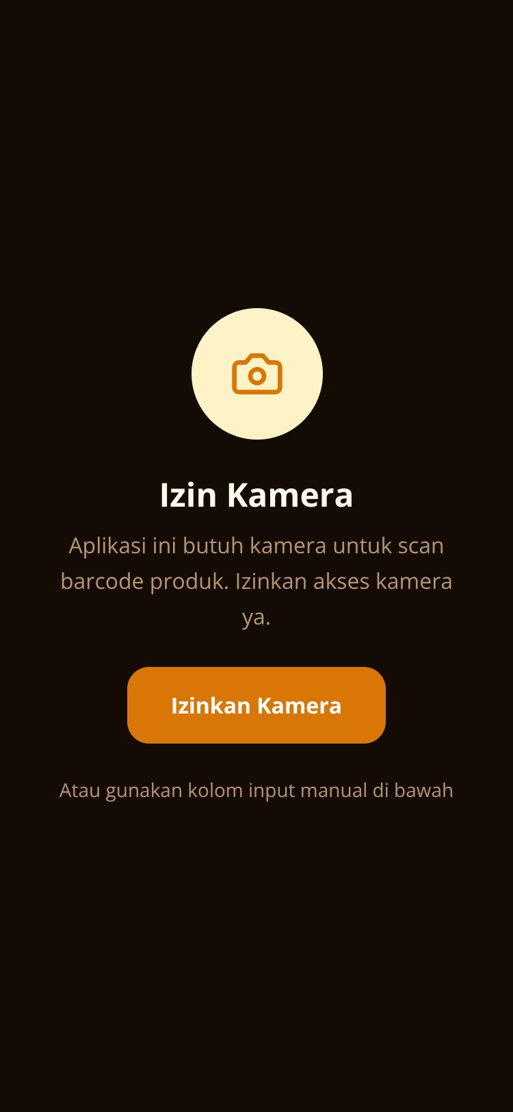 Scan Harga screen 3