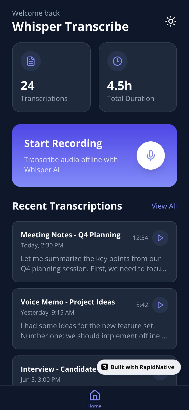 AudioTranscriber screen 2