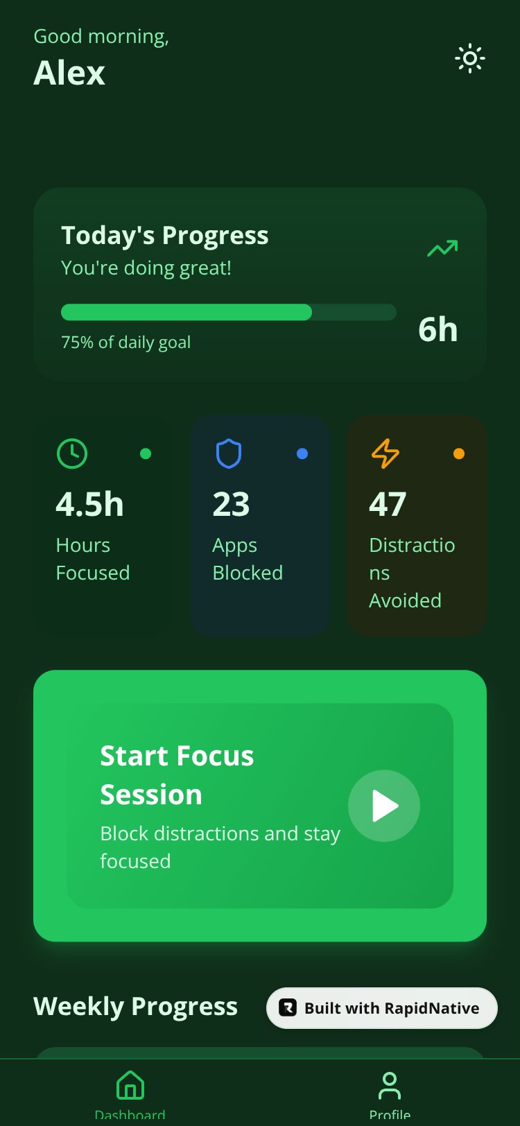 FocusGuard screen 1