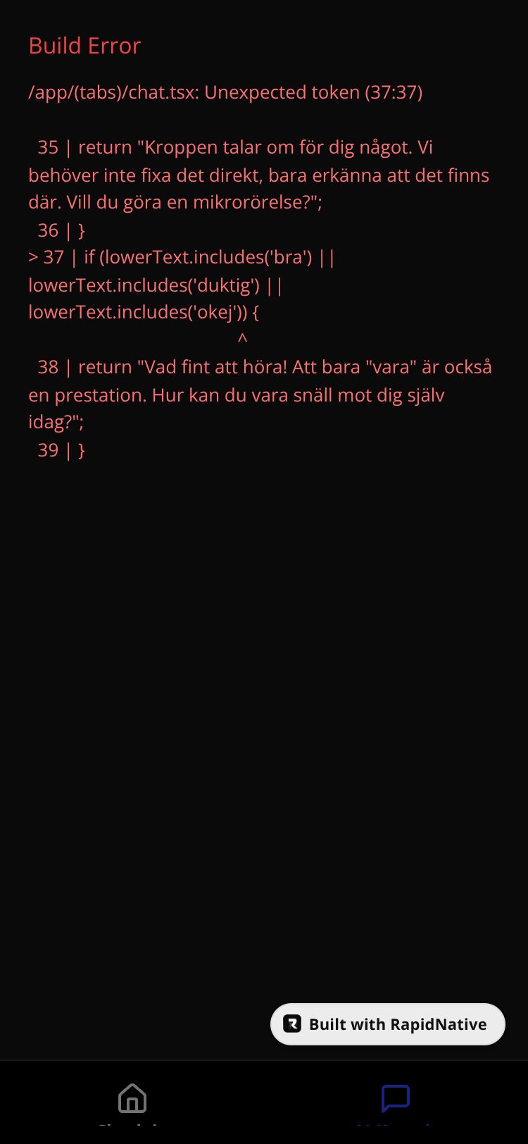 SafeSpace screen 1