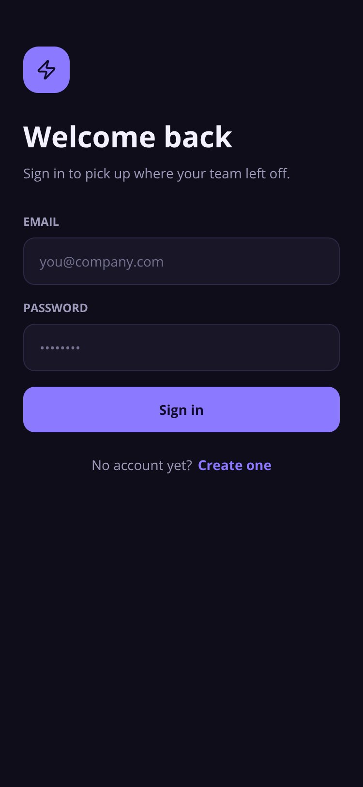 Deskline screen 1