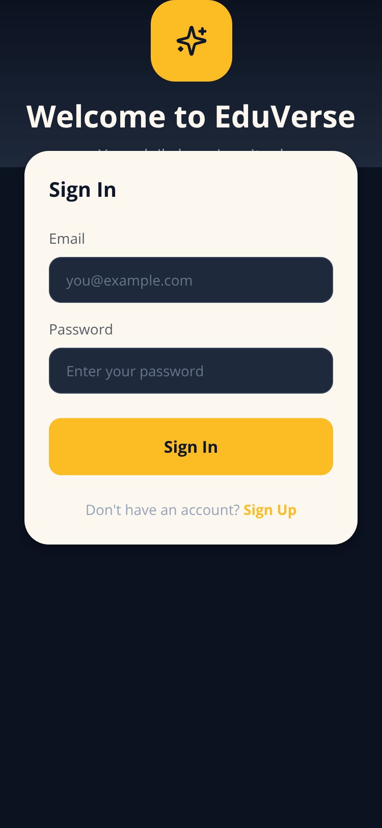 EduVerse screen 1