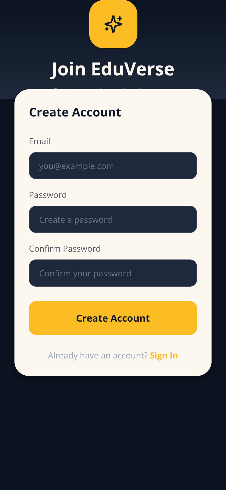 EduVerse screen 2