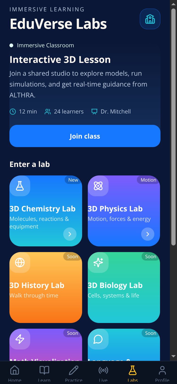 EduVerse screen 3