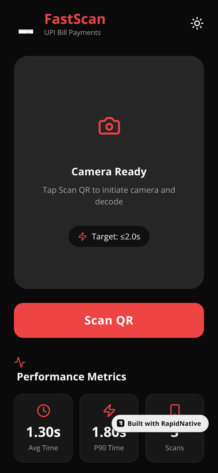 Airtel FastScan screen 1