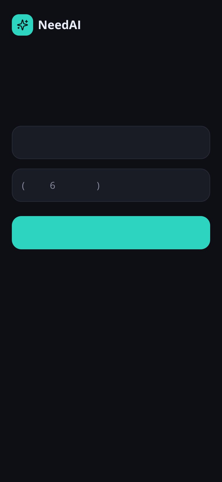 NeedAI screen 1