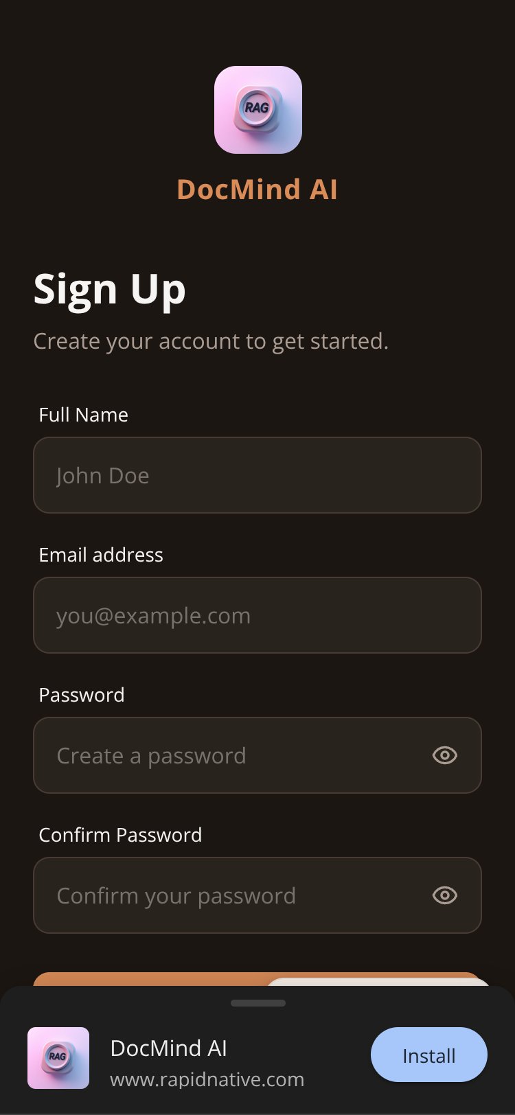 DocMind AI screen 1