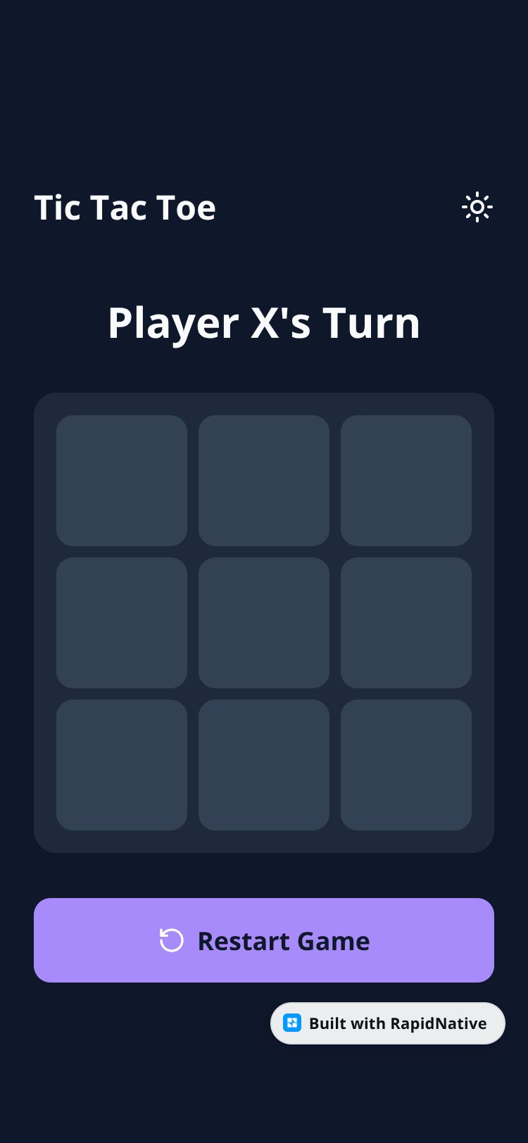 XO Game screen 1
