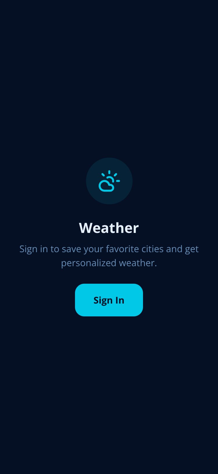 SkyCast screen 1