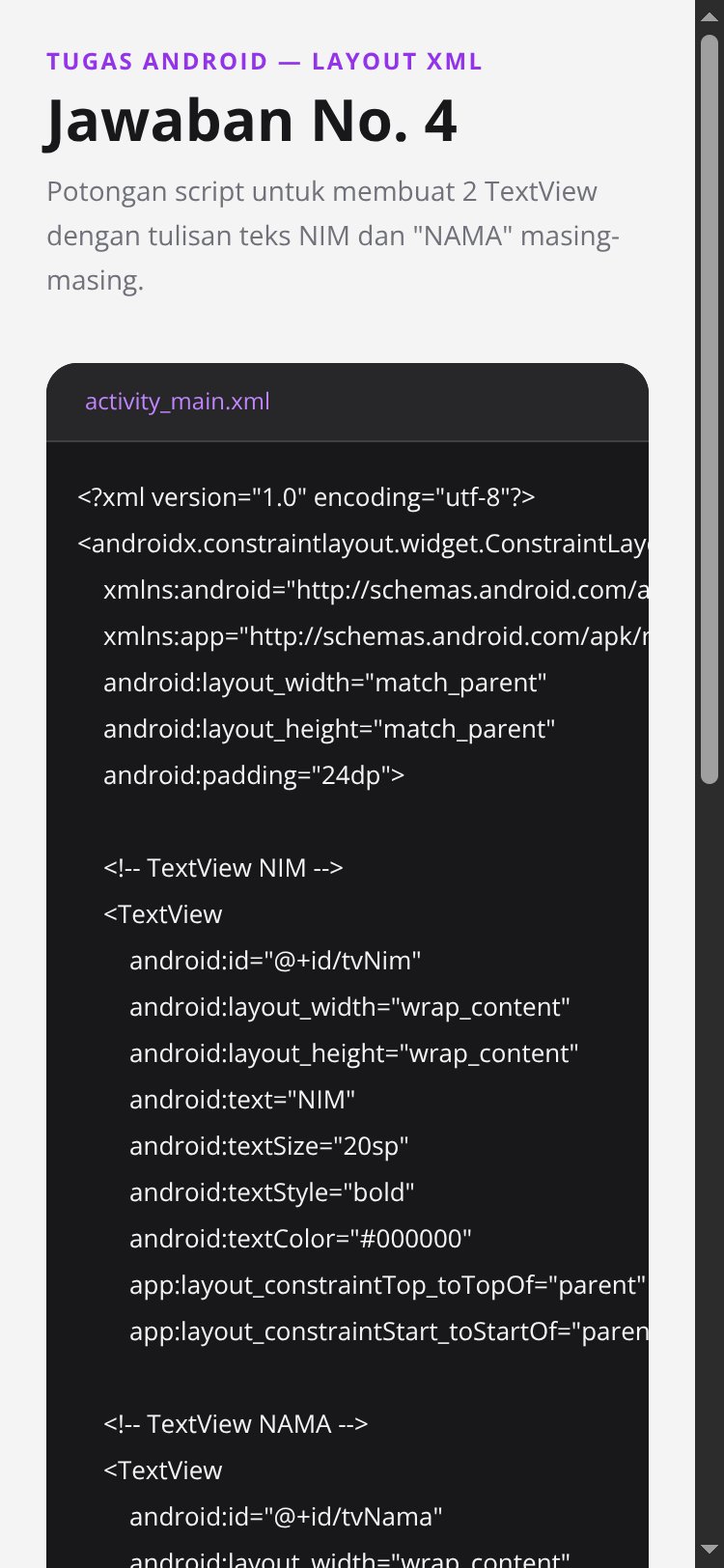 RapidNative App screen 1