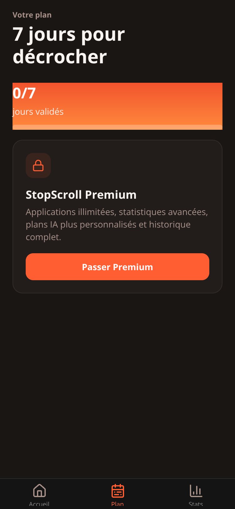 StopScroll screen 2