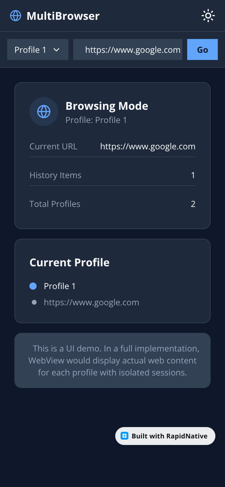 WebView Browser screen 1