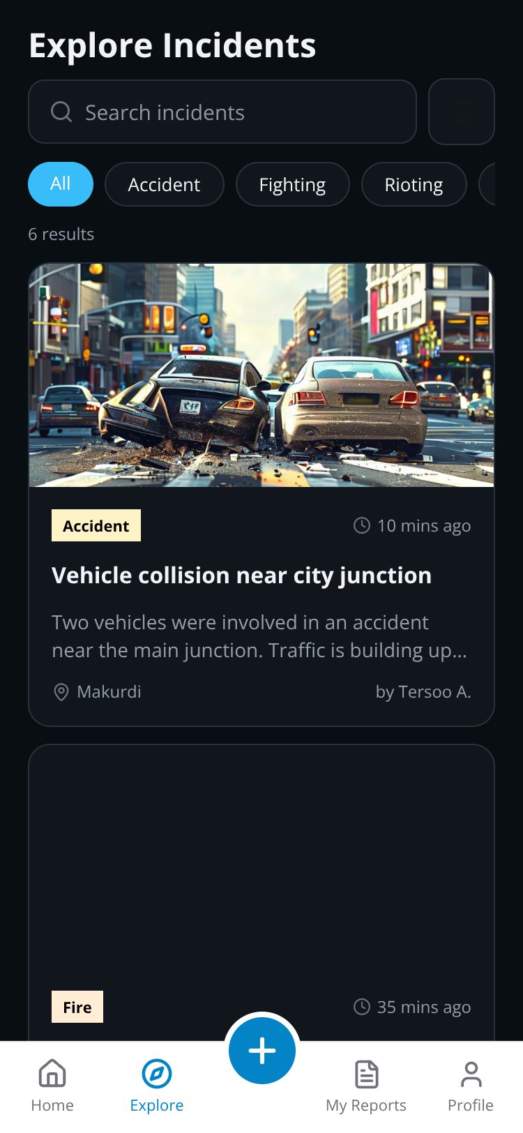 Citizen Report screen 2