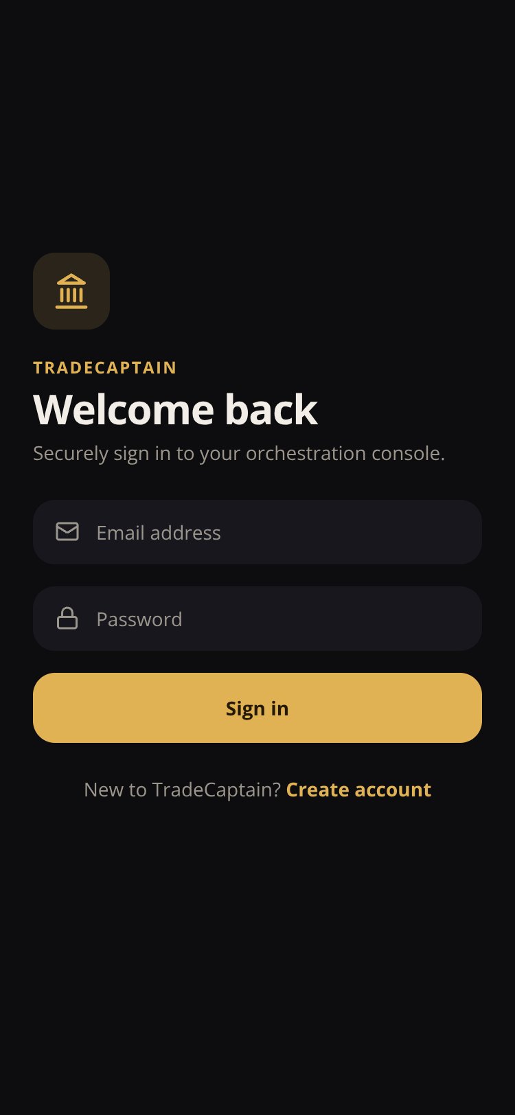 TradeCaptain screen 1