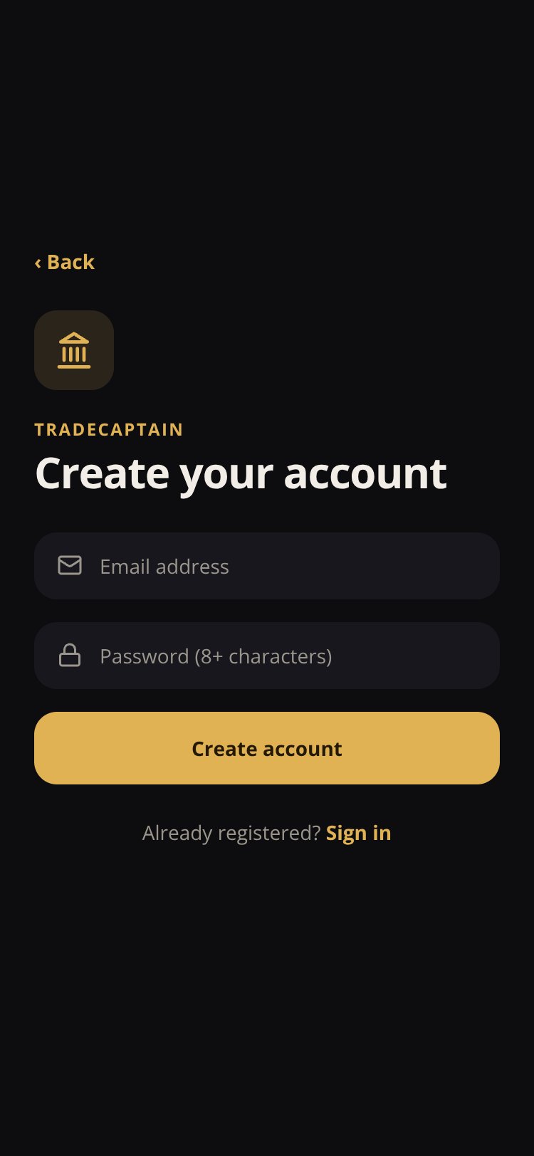 TradeCaptain screen 2