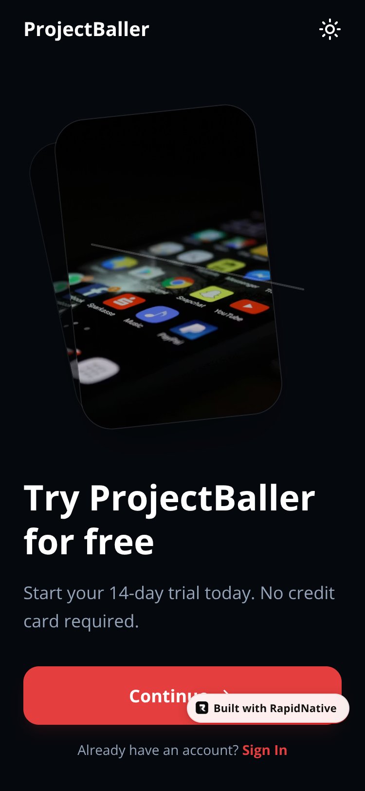 ProjectBaller screen 3