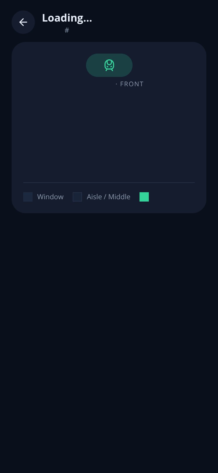 Seat Finder screen 1