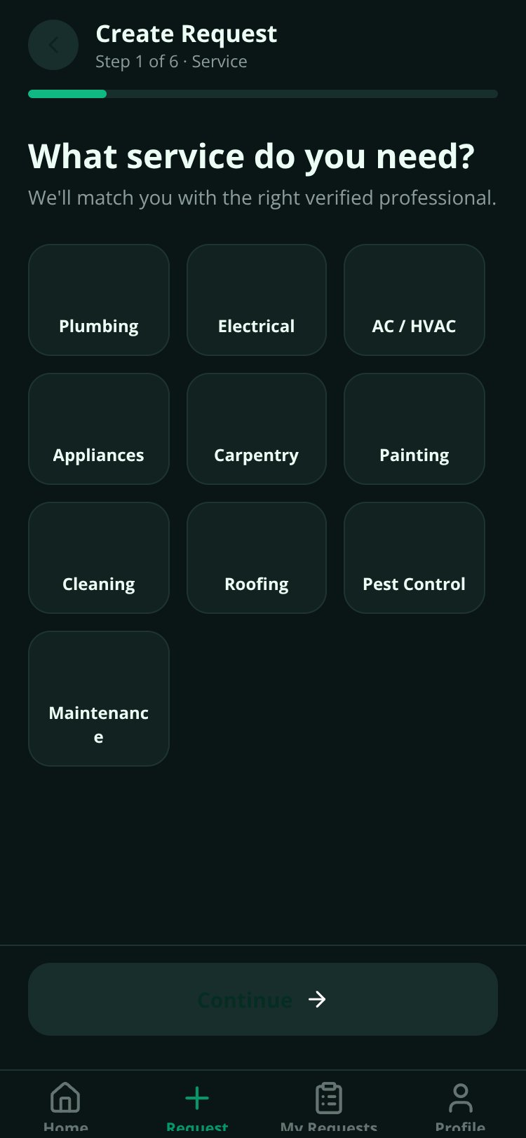 RapidNative App screen 1