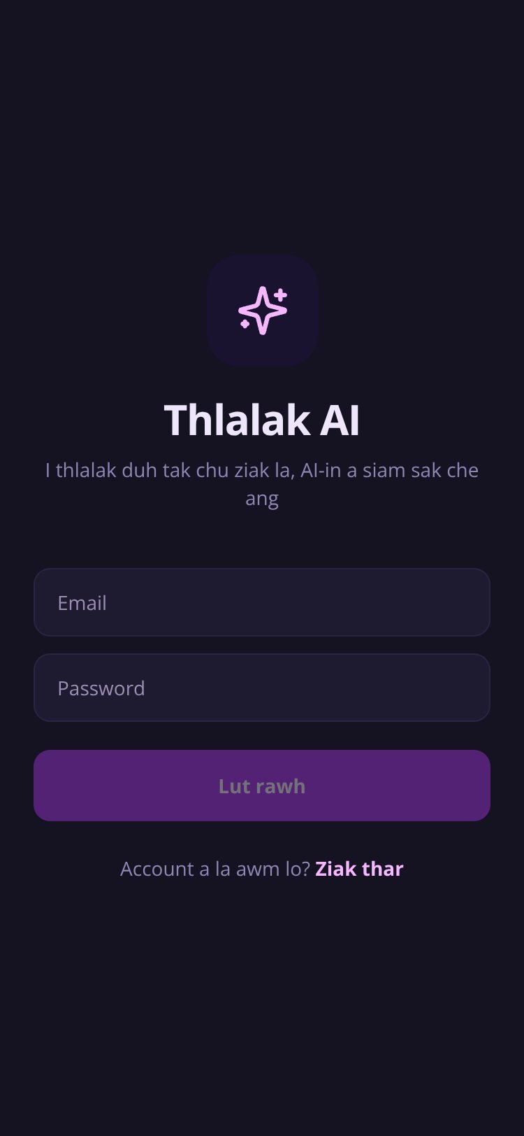 Thlalak AI screen 1
