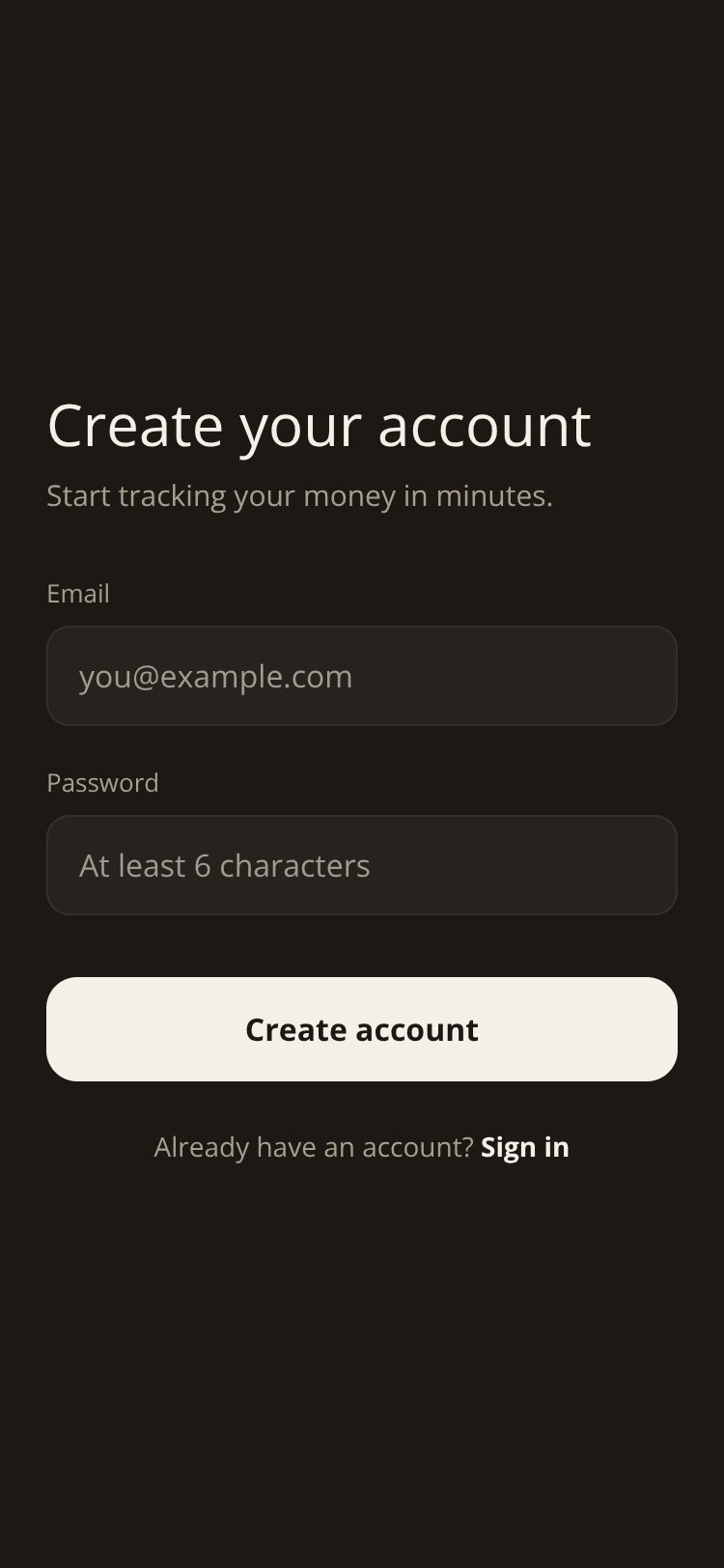 RapidNative App screen 2