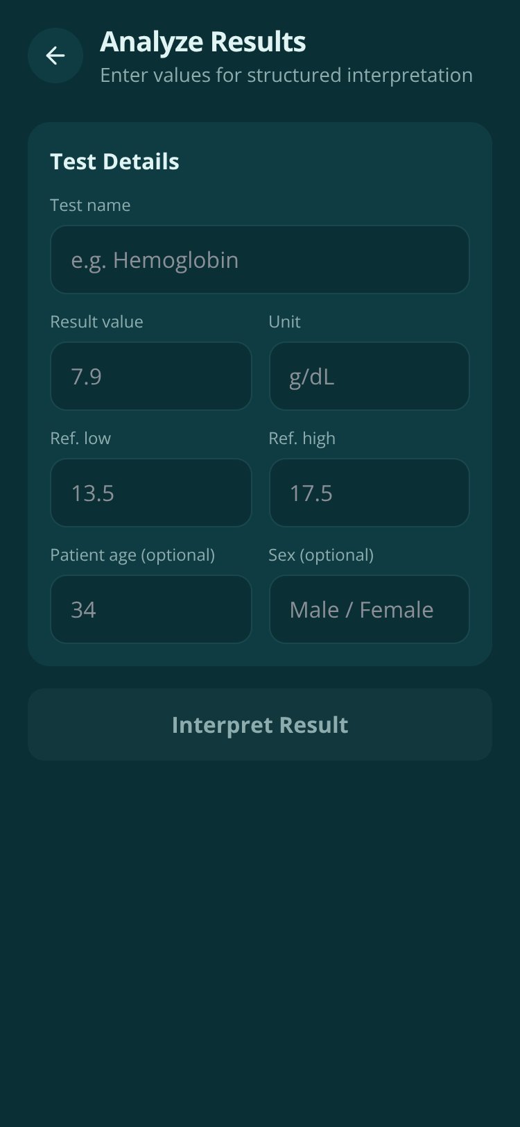 LAB AI screen 1