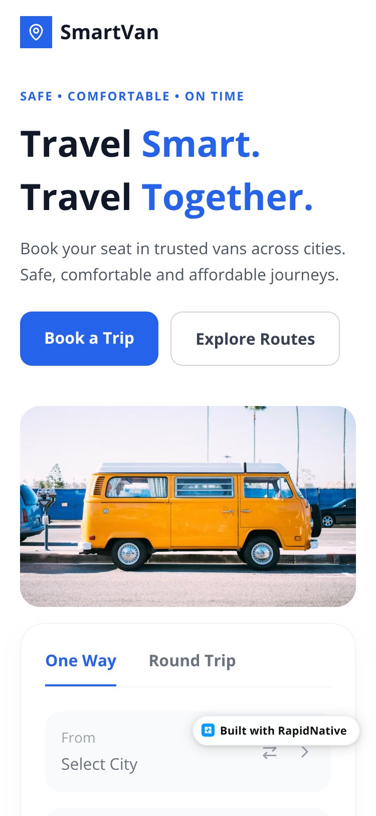 SmartVan screen 2
