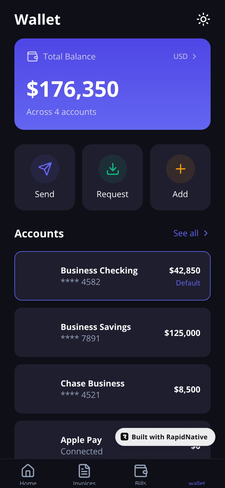 LedgerFlow screen 1