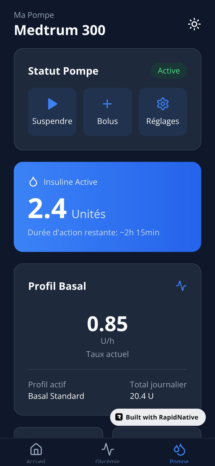 DiaConnect Pro screen 1