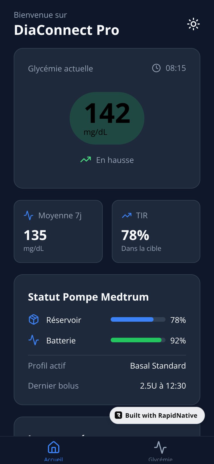 DiaConnect Pro screen 2