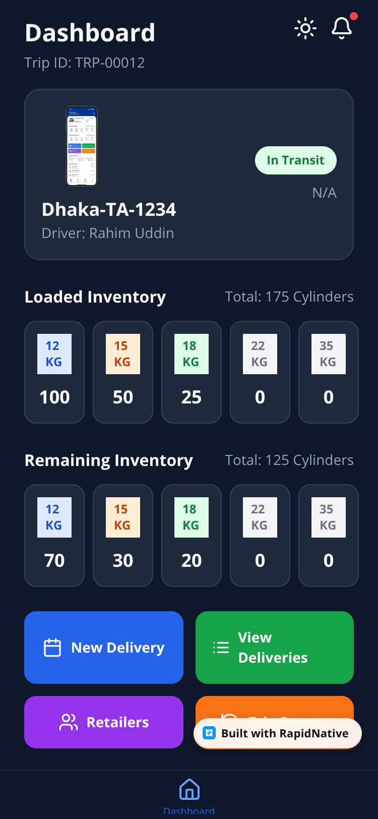 NativeWind Themed App screen 1