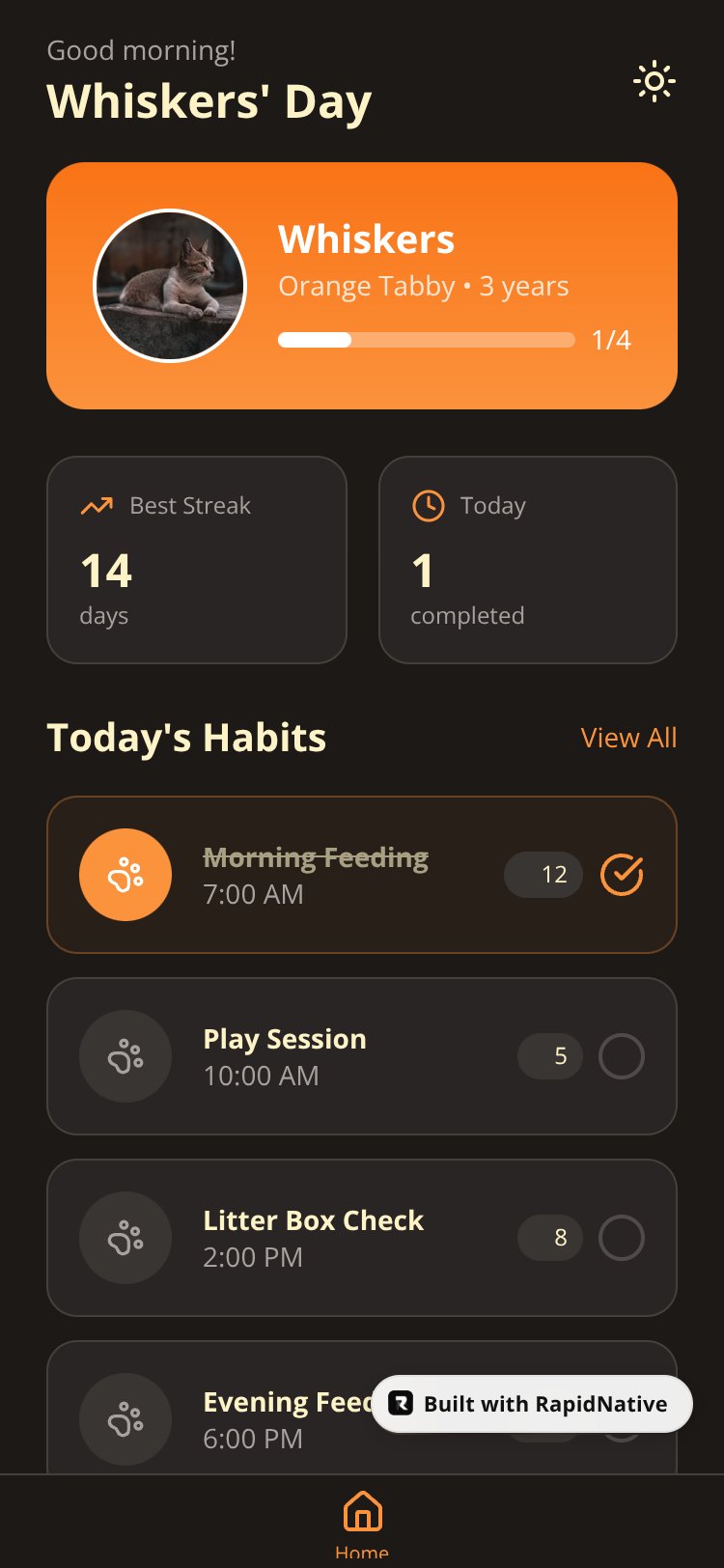PurrTrack screen 1