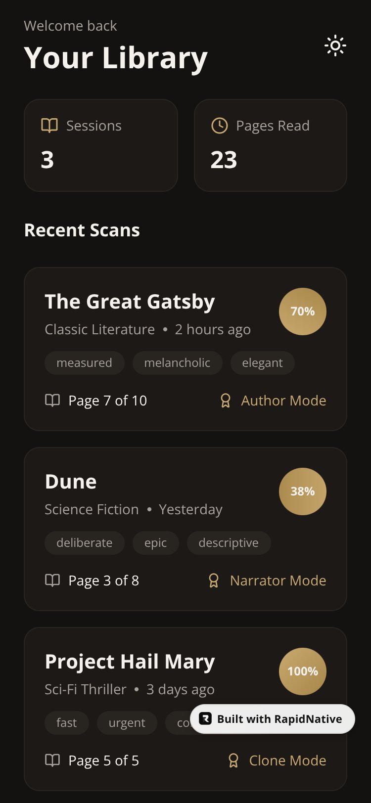 ReadForMe screen 1
