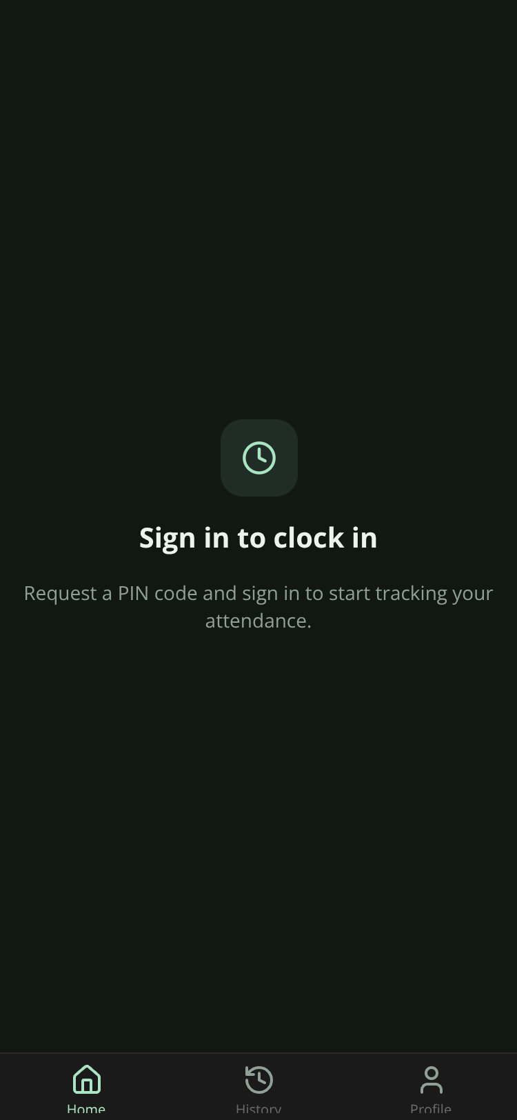 Timetrack screen 1