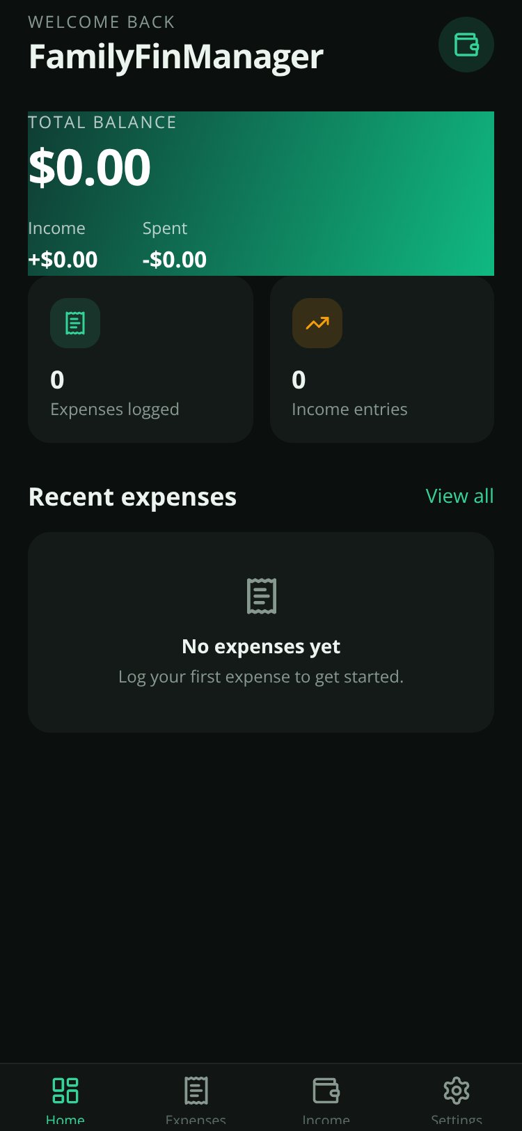FamilyFinManager screen 5
