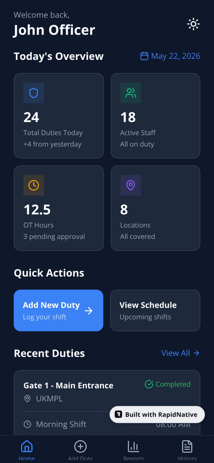 SecureDuty Pro screen 1