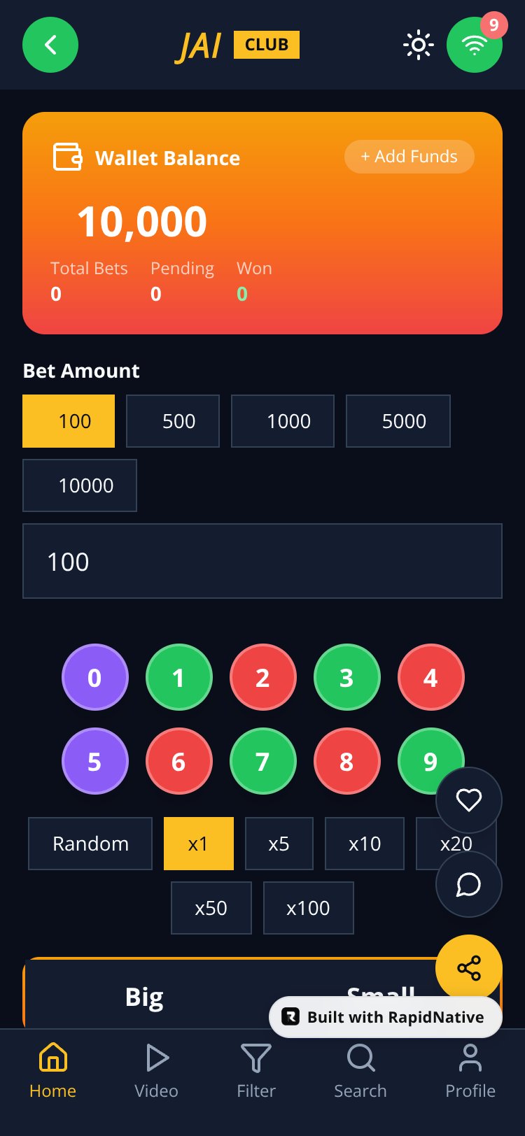 WinGo screen 1