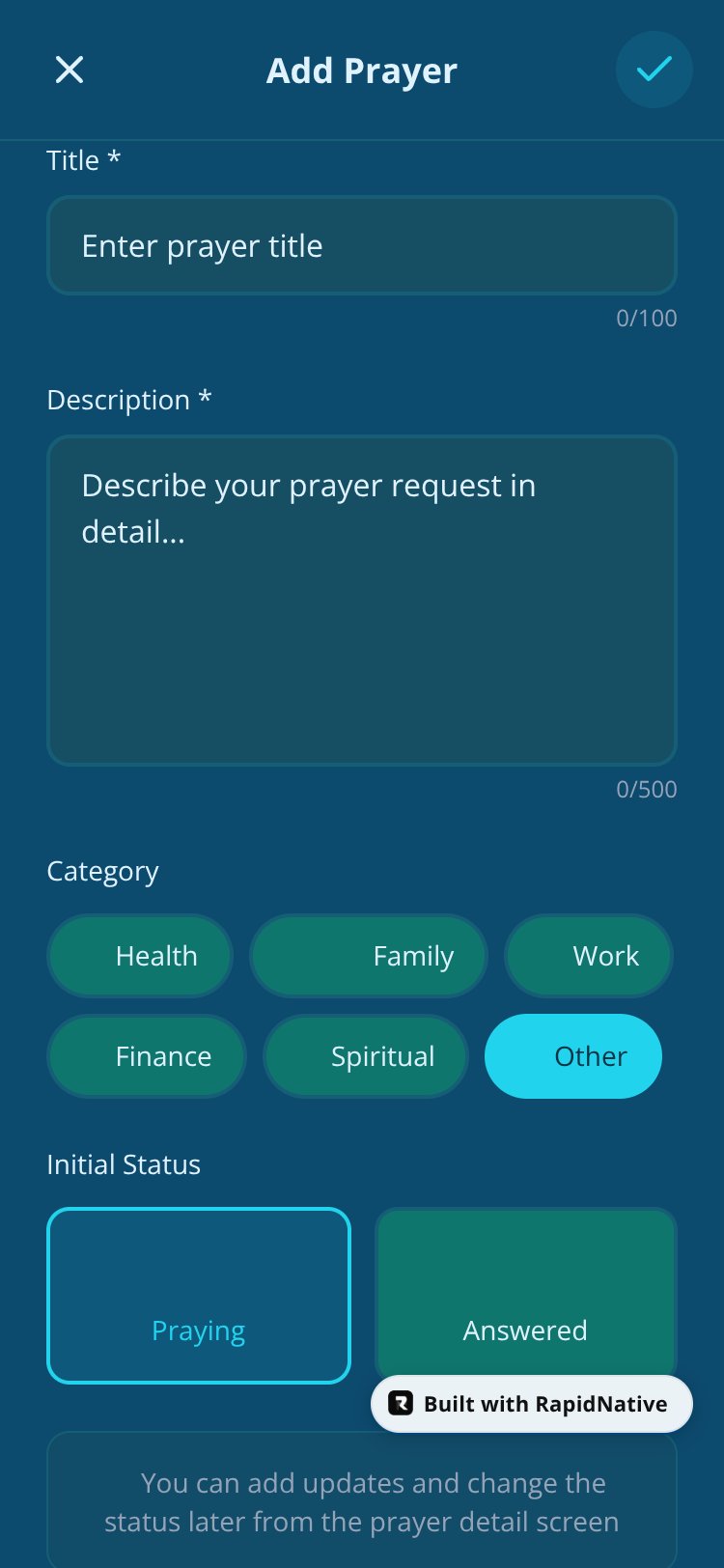 PrayerConnect screen 2