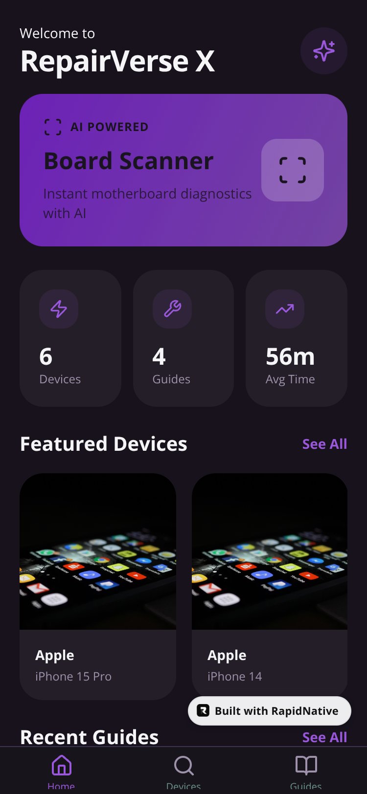 RepairVerse X screen 2