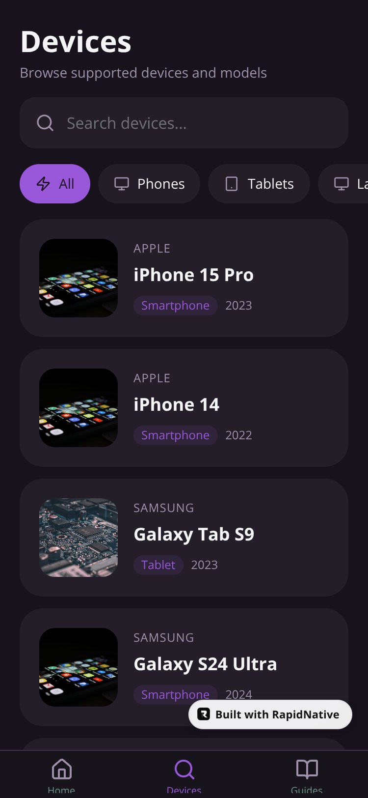 RepairVerse X screen 3